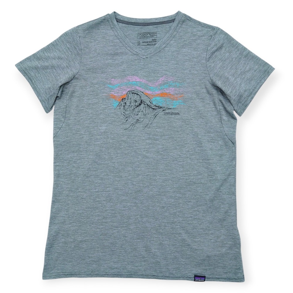 Patagonia Capilene Daily Graphic T-Shirt XS Gray Mountain Sunset 45291 Baselayer